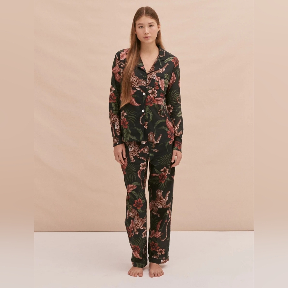 Desmond & Dempsey Pijama set - Soleia Leopard Multi